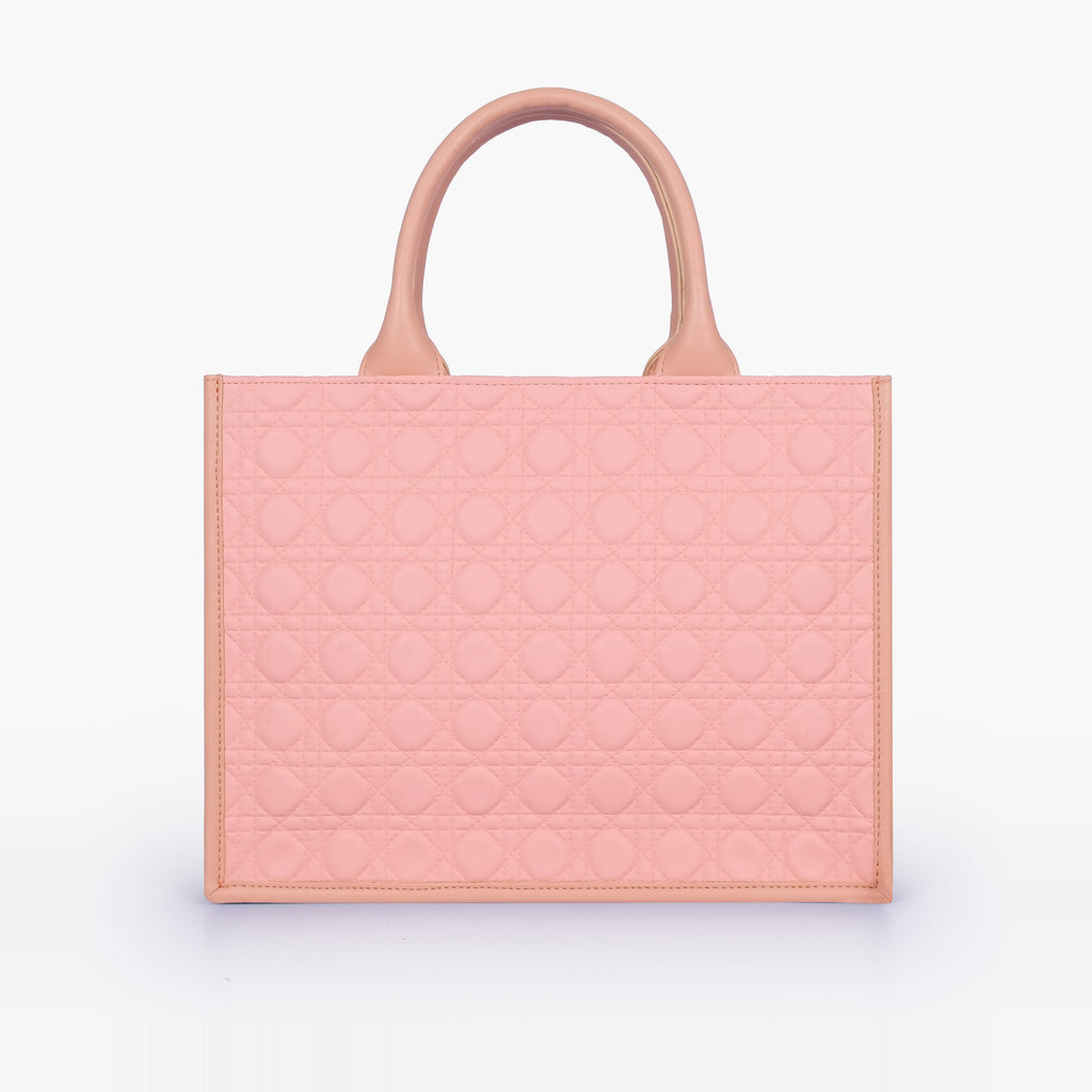 Peach box tote bag